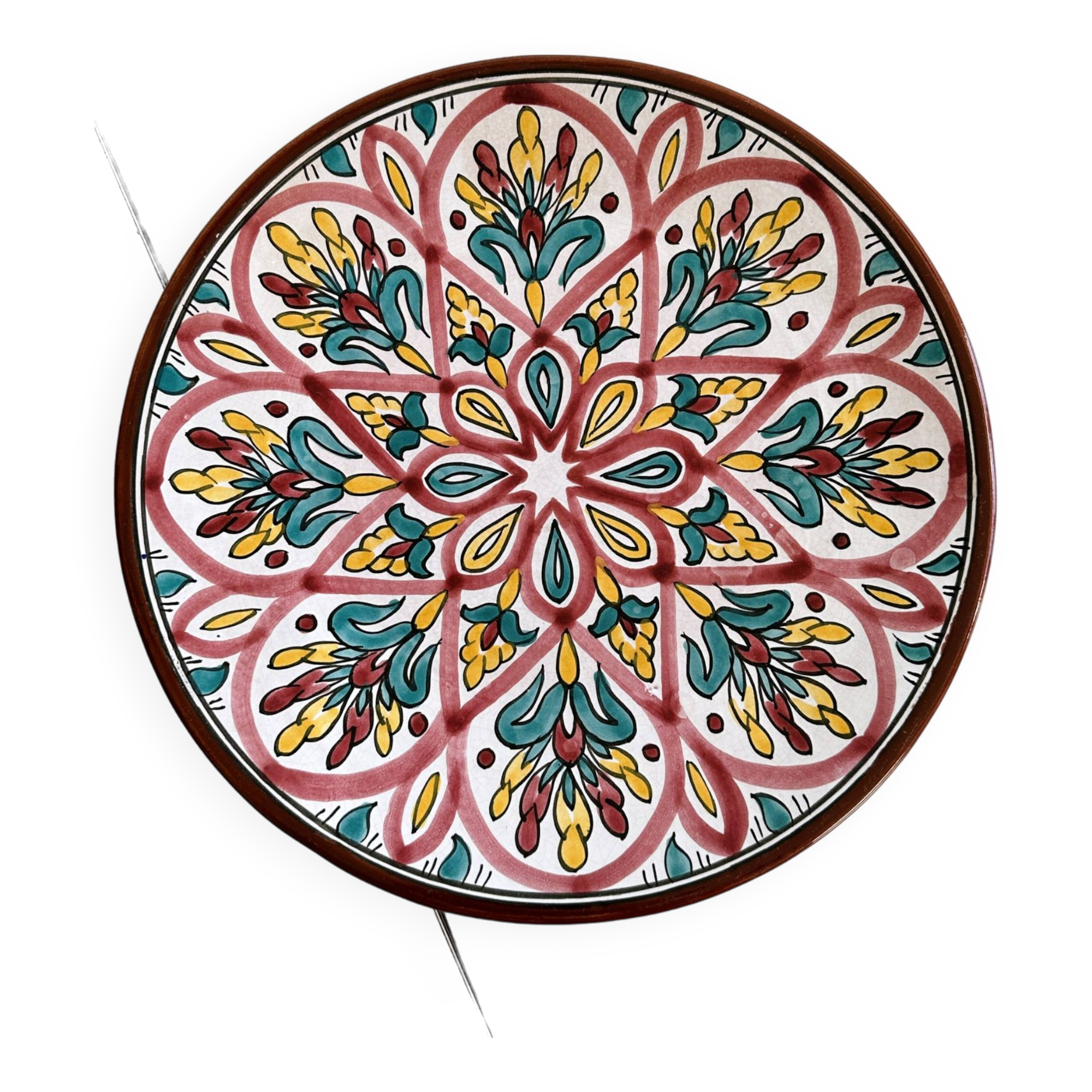 Large colorful dish.