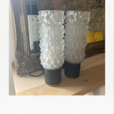 Pair of black and gold wall lamps  50