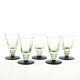 Ensemble de cinq verres, Art Déco, verre, Pologne, années 1930