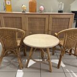 Ensemble enfant en rotin vintage