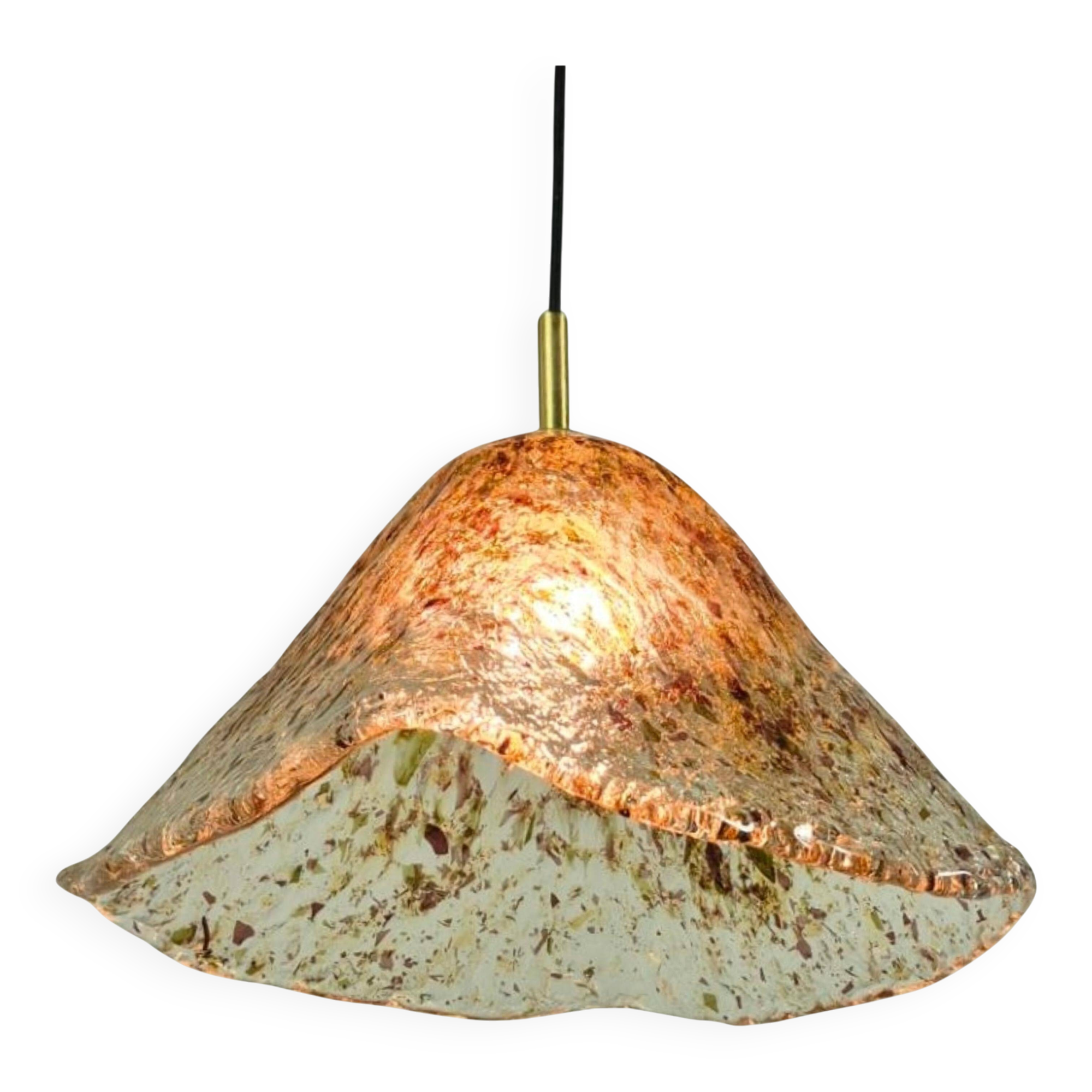 Handcrafted Murano glass pendant lamp, Italy 1960s