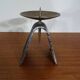 Brutalist Iron and Brass Candleholder, 1960s
