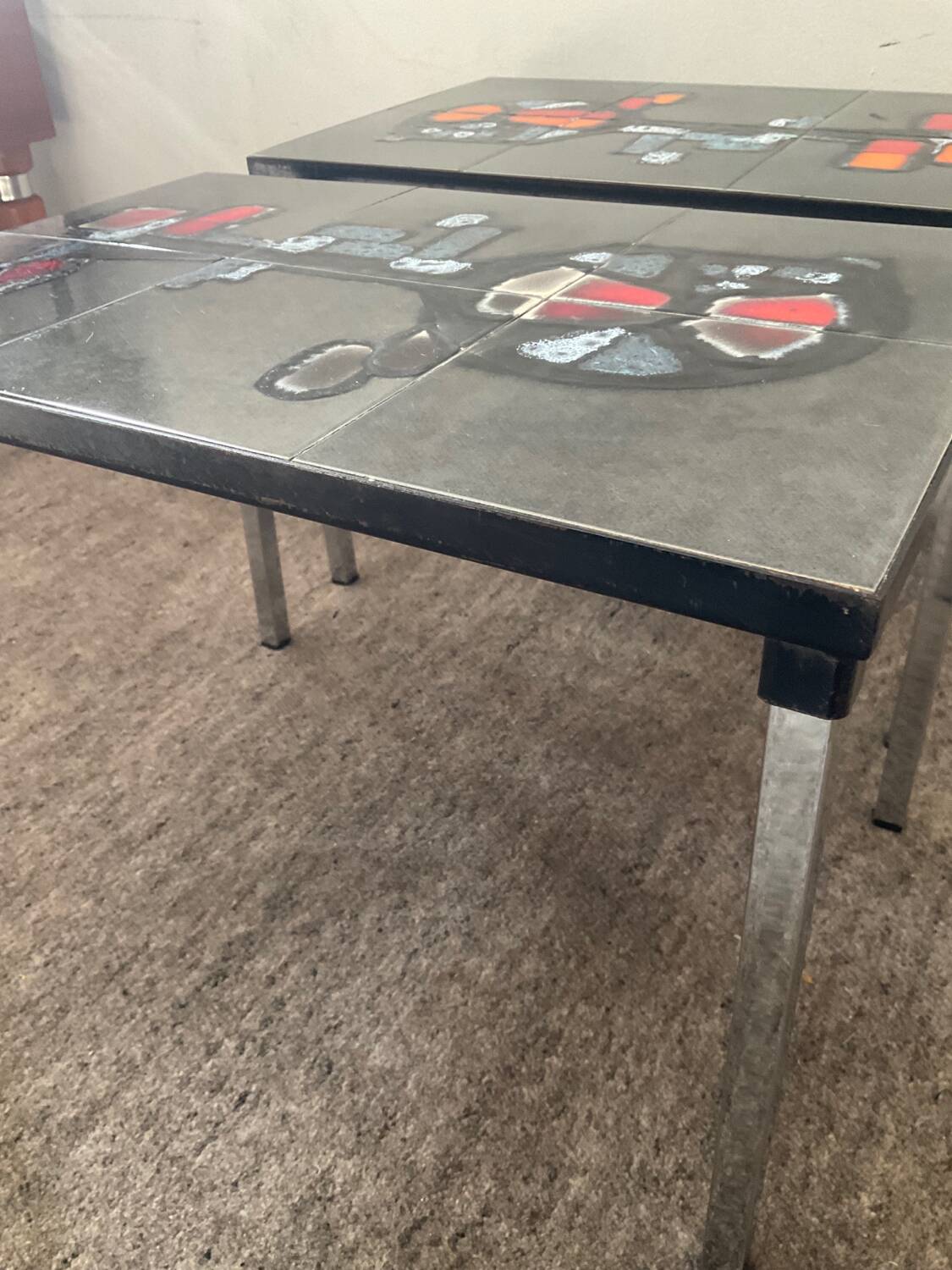 Duo of Belarti side tables from the 60s