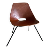 Chaise en cuir Pierre Guariche