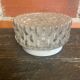 Vintage White Metal Support + Moulded Glass Ceiling Light Fixture