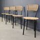Chaises de salle à manger vintage en osier, années 1980 - lot de 4