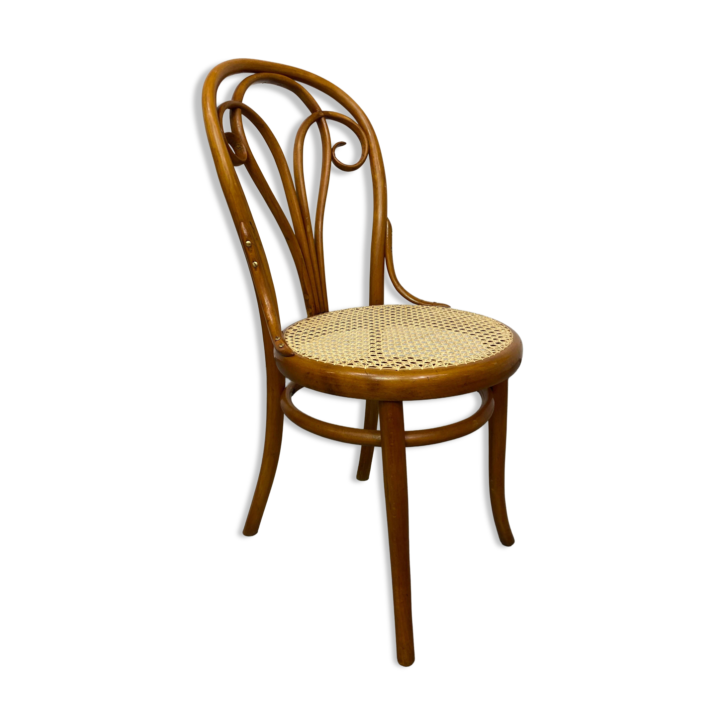 Curved wooden dining chair by Löbl Wieisskirchen