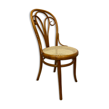 Curved wooden dining chair by Löbl Wieisskirchen