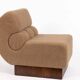 Fauteuil italien Schumacher en noyer et cachemire bouclé, 1970