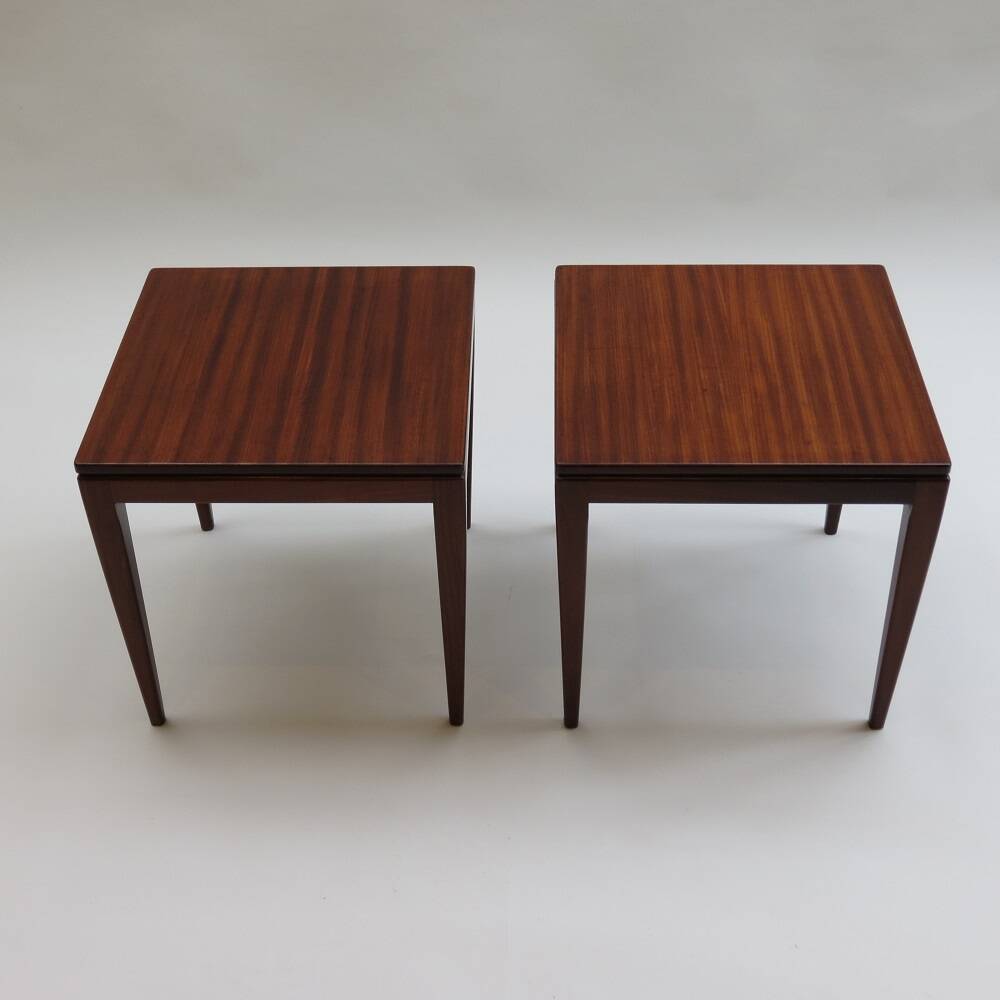 Paire de tables d'appoint Afrormosia des années 1960 par Richard Hornby Mid Century