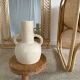 Rattan foot mirror with braces H:2m