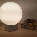 Globe lamp, ceramic and opaline, wall lamp or ceiling lamp