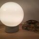 Globe lamp, ceramic and opaline, wall lamp or ceiling lamp