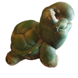 Green turtle in concrete