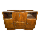 Art Deco Vintage Burr Walnut Cocktail Cabinet Sideboard Beautility1930-1940