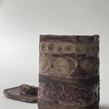 Vintage ceramic closed pocket emptier signed KS