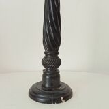 Large antique carved wooden candlestick