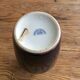 Vase en porcelaine bleu de four frise dorée, FM Limoges