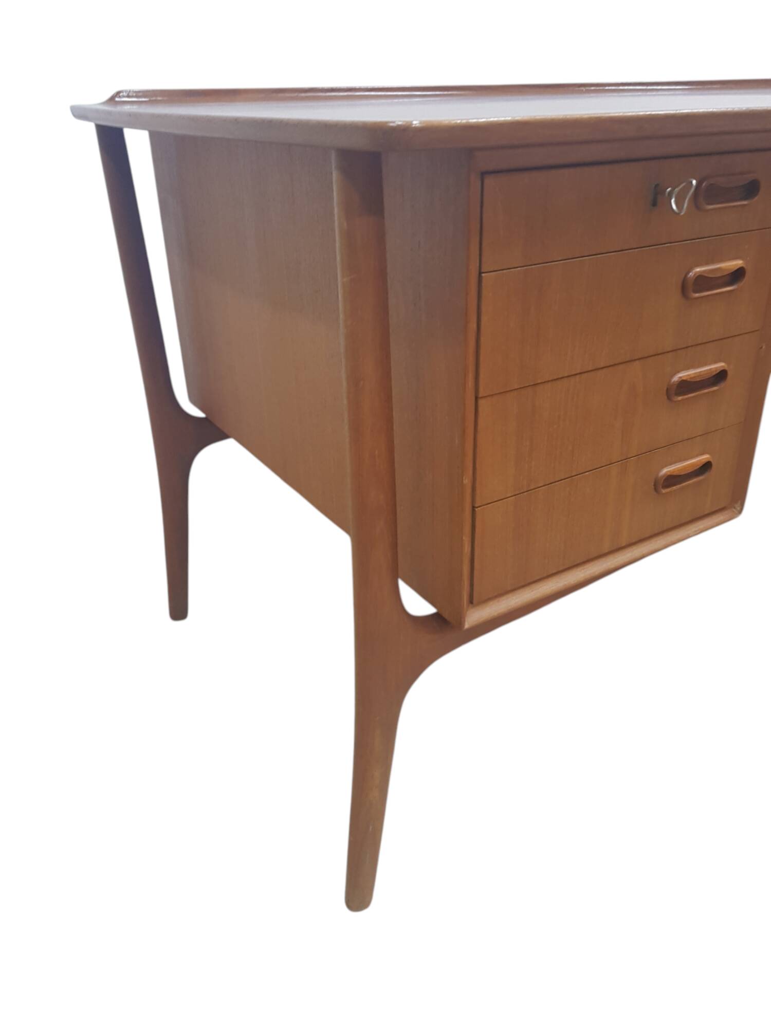 Teak Desk, designed by Svend Aage Madsen for H.P. Hansen, Denmark, 1960s