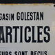 Old enamelled plaque "Golestan Store, Thousand Items" Vintage.