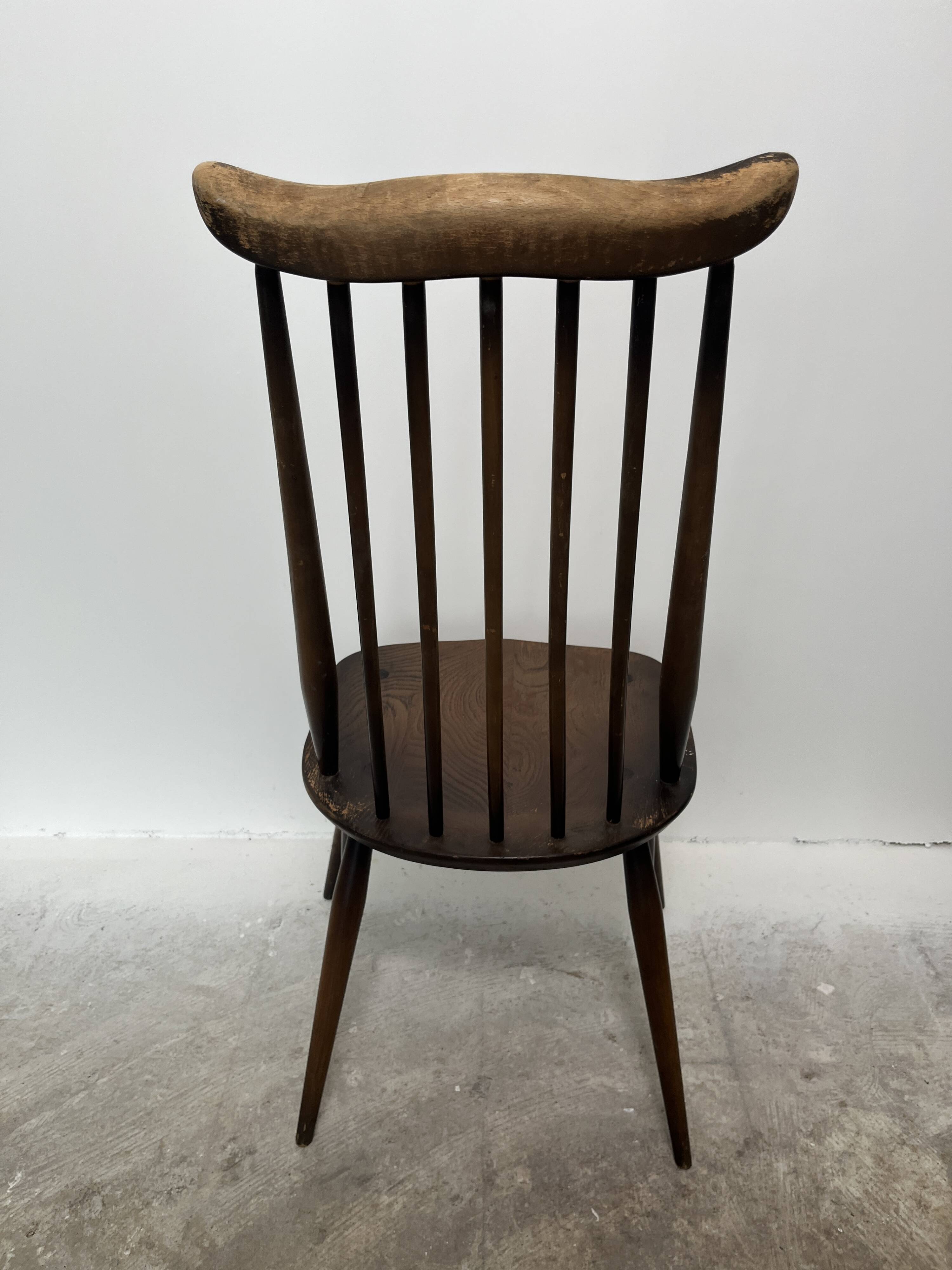 Set of 3 Ercol Goldsmith Scandinavian style wooden chairs