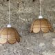 Paire de suspensions en rotin circa1970
