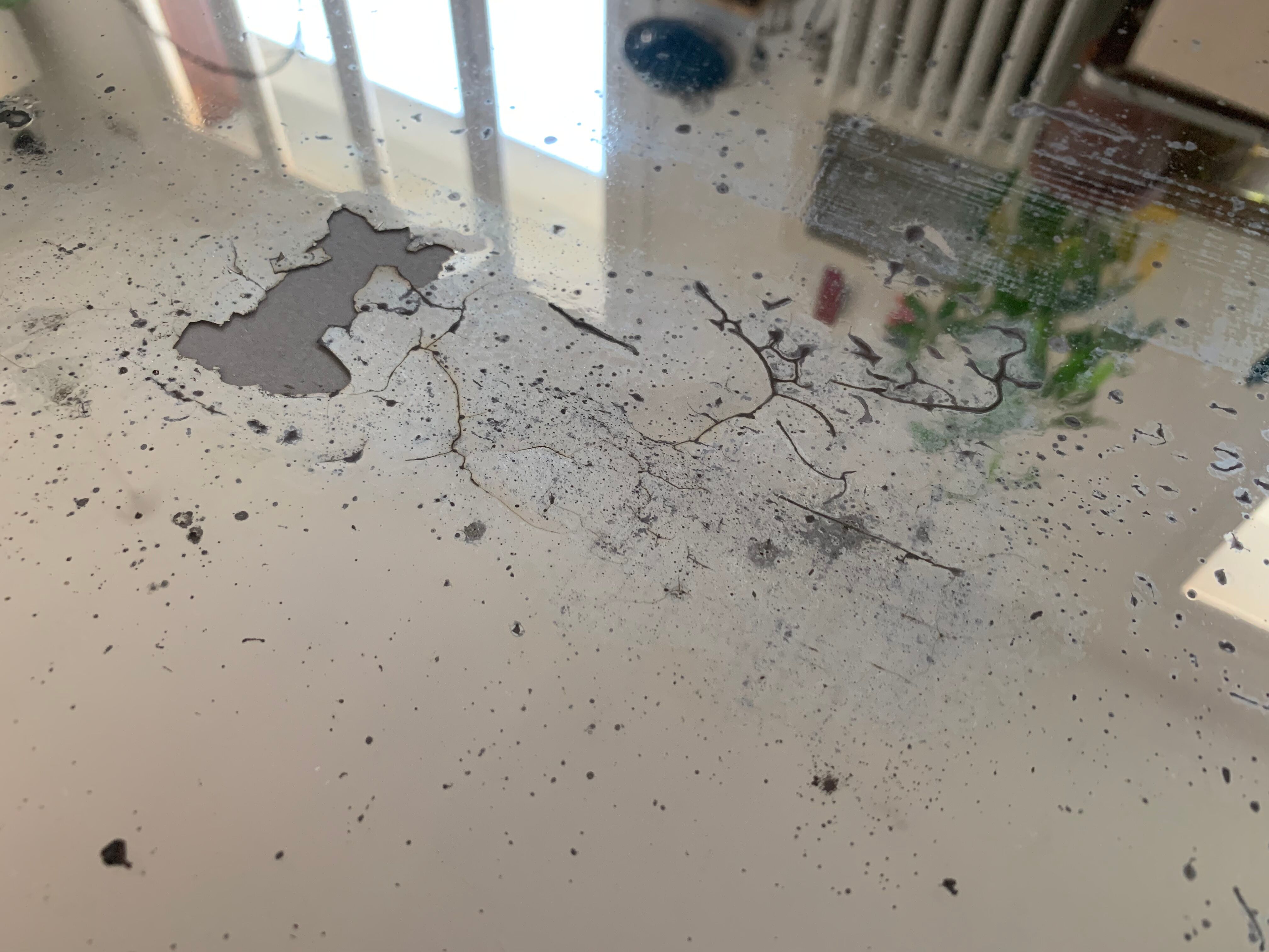 Antique beveled stitched mirror 60x40cm