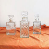 Vintage carafes chiseled glass