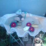 Tridacna shell (86 cm) – on base – rare and decorative