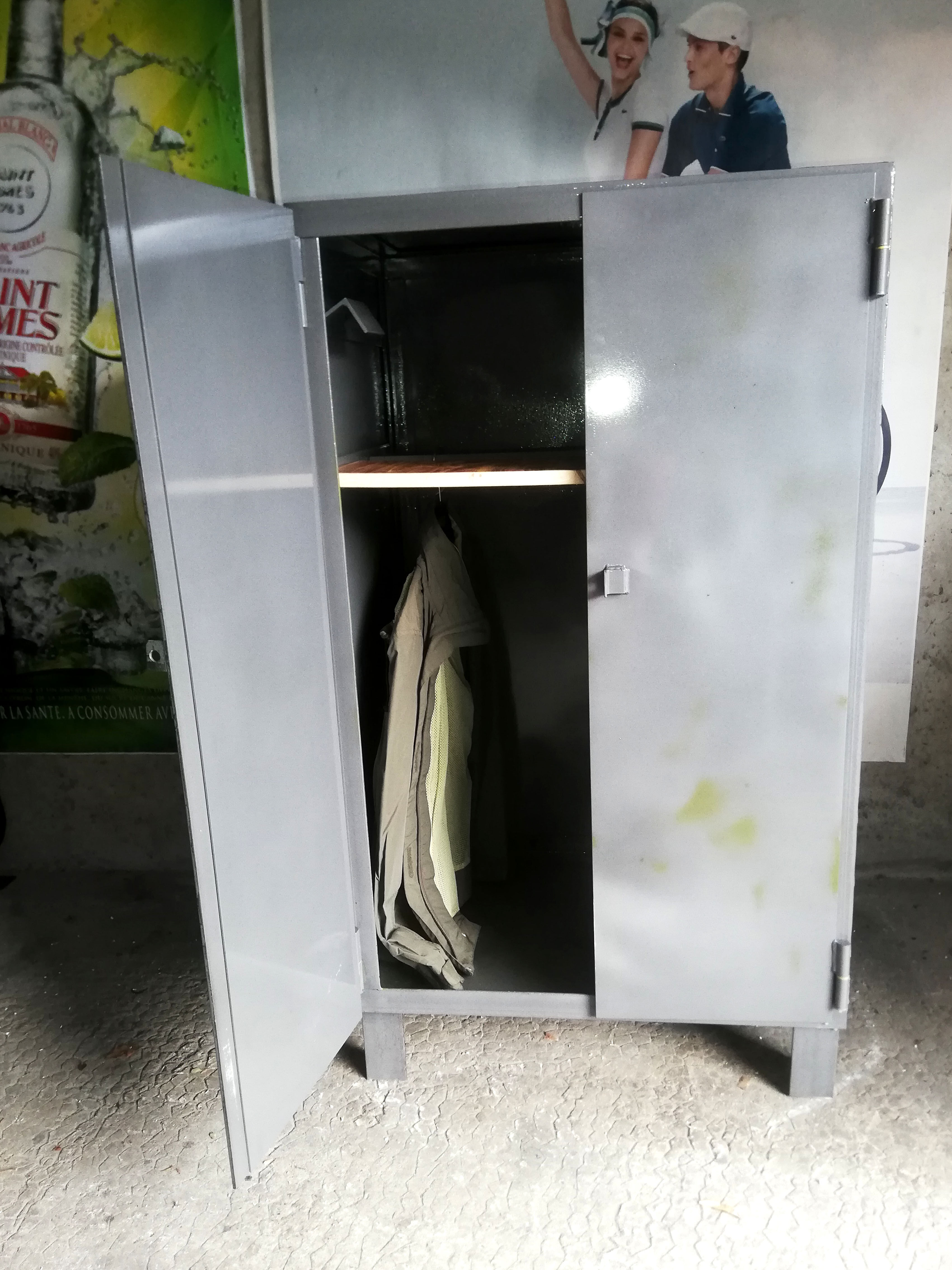 Industrial cabinet in varnished metal