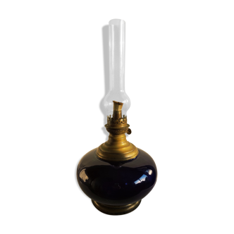 Oil lamp tank in blue of Sévres