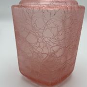 Pink vintage cotton pot in cracked glass paste Marcel Franck