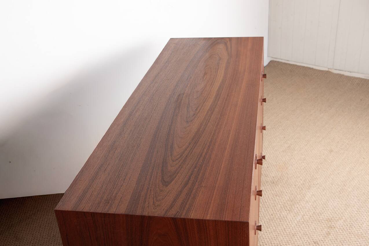 Large double chest of drawers, 8 drawers, in teak by Borge Mogensen 1960.