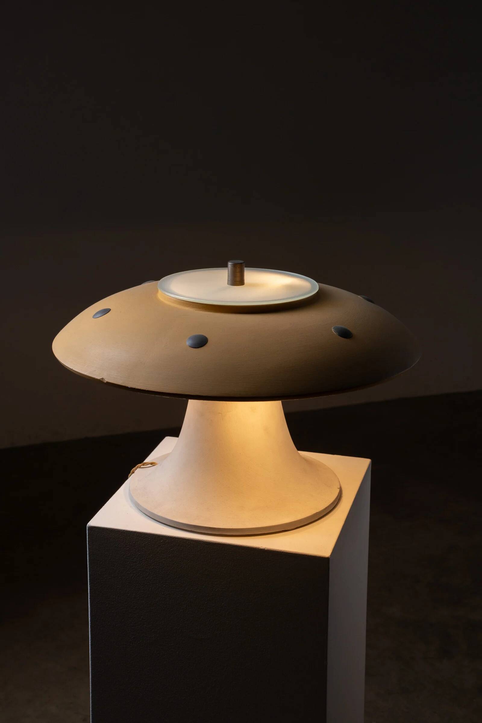 Huge vintage mushroom table lamp, 1960s