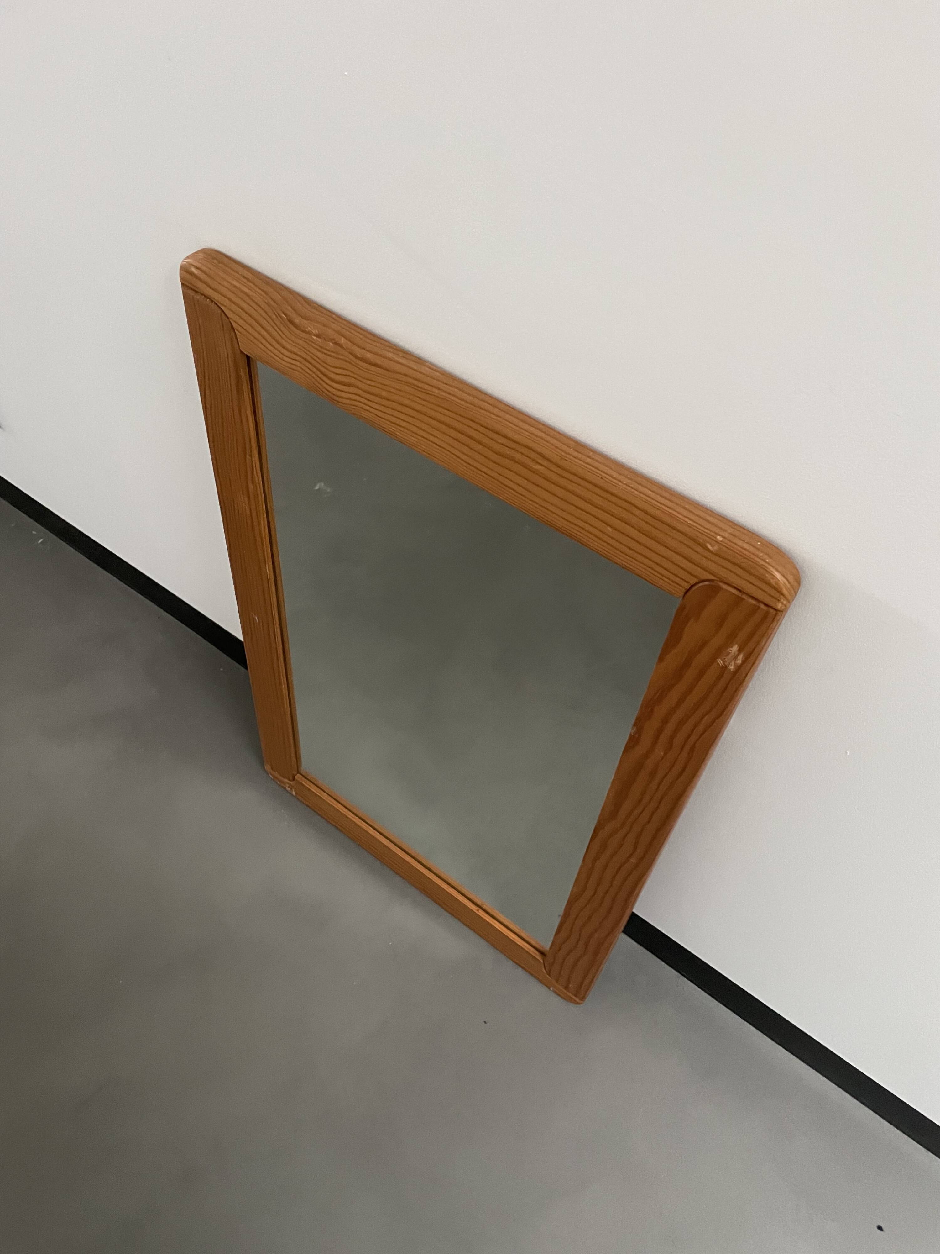80s Regain pine mirror
