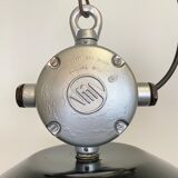 Black industrial factory lamp from Elektrosvit, 1960s