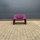 2x Artifort Groovy F598 by Pierre Paulin, Violet, original