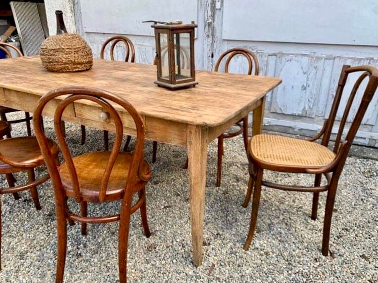 Large bistro table old farmhouse table solid wood Length 200 x Width 98 cm