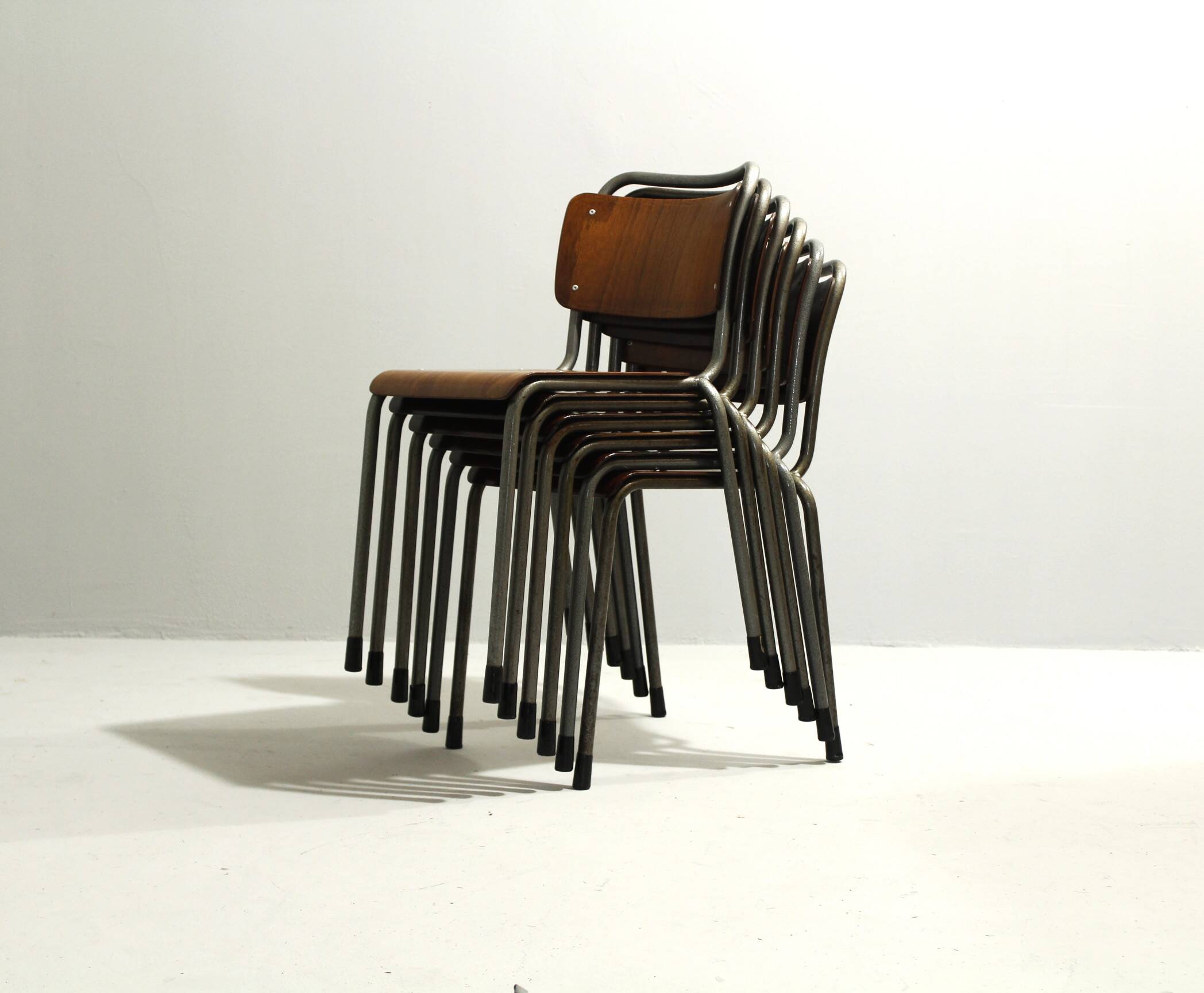 Model 106 Chairs by W. H. Gispen for Delft, 1950s, Set of 6