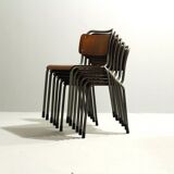 Model 106 Chairs by W. H. Gispen for Delft, 1950s, Set of 6