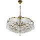 Vintage basket crystal chandelier Bakalowits & Söhne brass, Austria 1970s