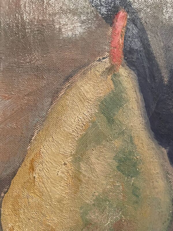 Nature morte aux poires et aux pommes début XXe