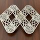 Art nouveau silver metal underside, retractable
