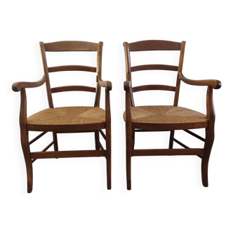 Paire de fauteuil en merisier