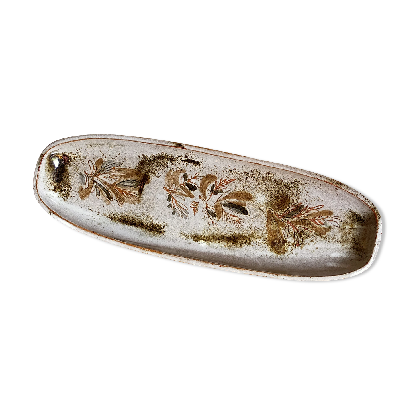 60s ceramic potter oval dish