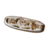 Plat ovale céramique de potier années 60