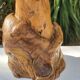 Vintage wood brutalist lamp 50s