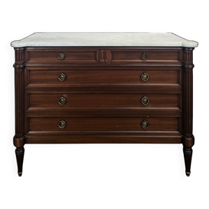 Commode de style Louis - marbre carrare