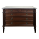 Commode de style Louis XVI en acajou et marbre de carrare