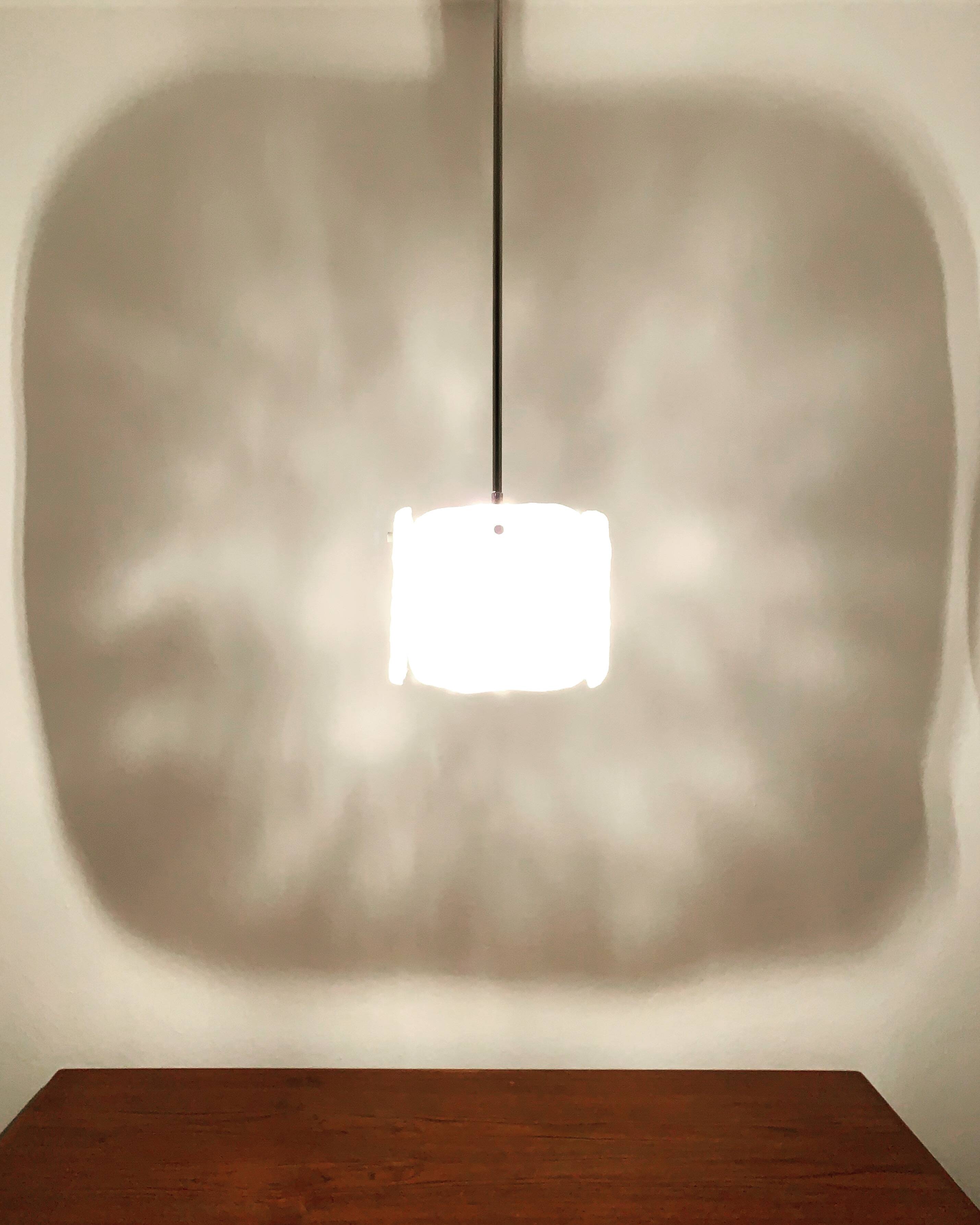 Austrian Ice Glass Chandelier by J.T. Kalmar